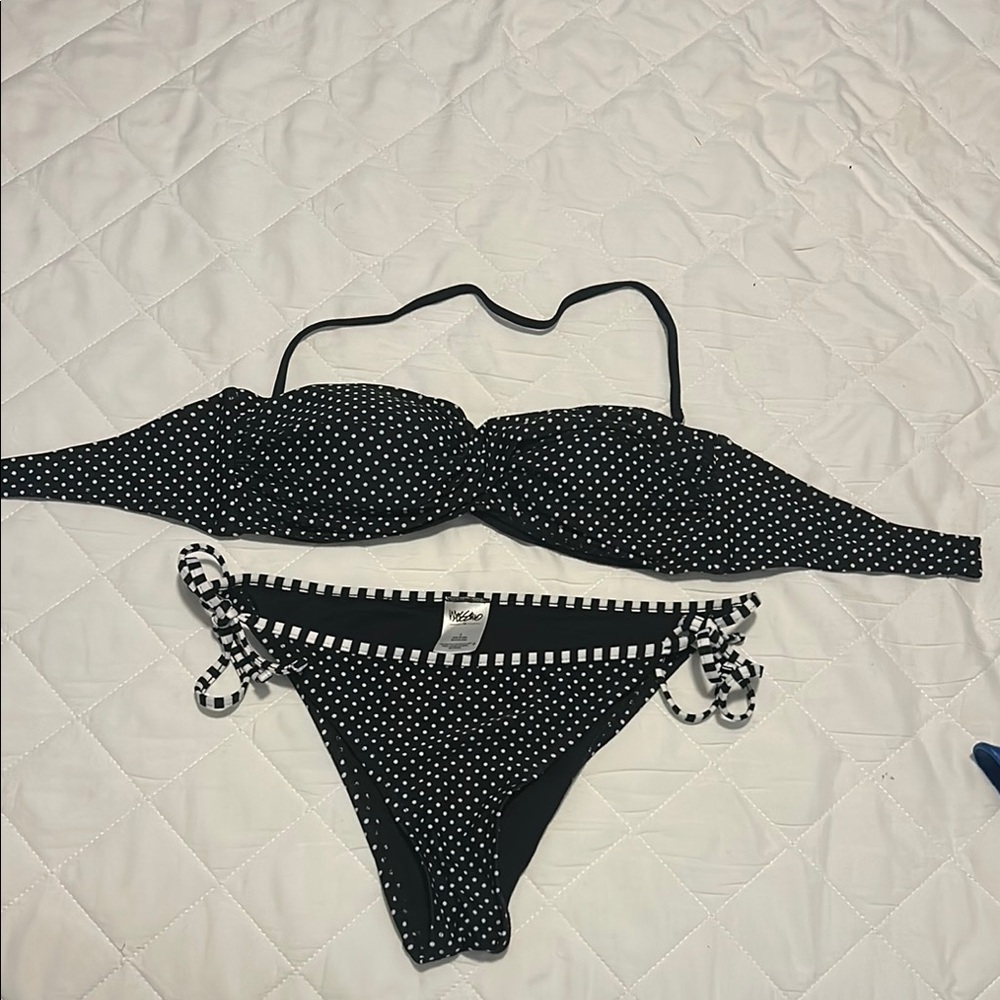 Mossimo Supply Co. Black and White Polka Dot Bikini